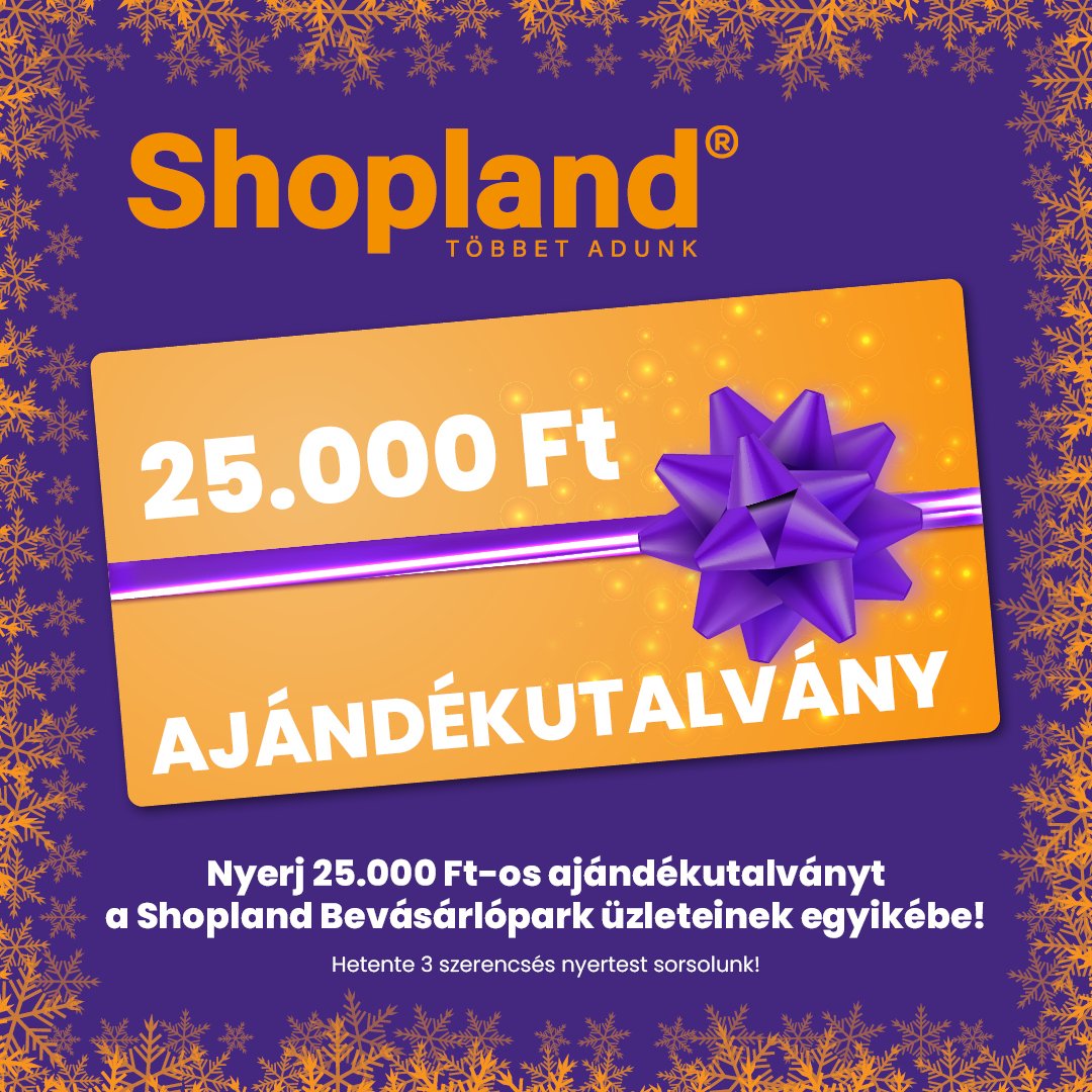SHOPLAND Karácsonyi eseménysorozat nyereményjátékkal